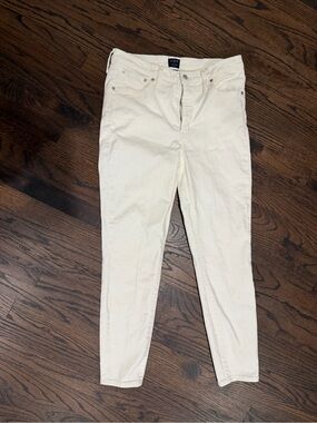 J. Crew Off-White/ Cream Skinny Jeans